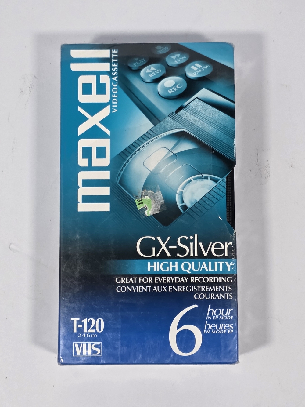 Lot of 2 Maxell GX-Silver T-120 Blank VHS Tapes Sealed 6 Hour Recording
